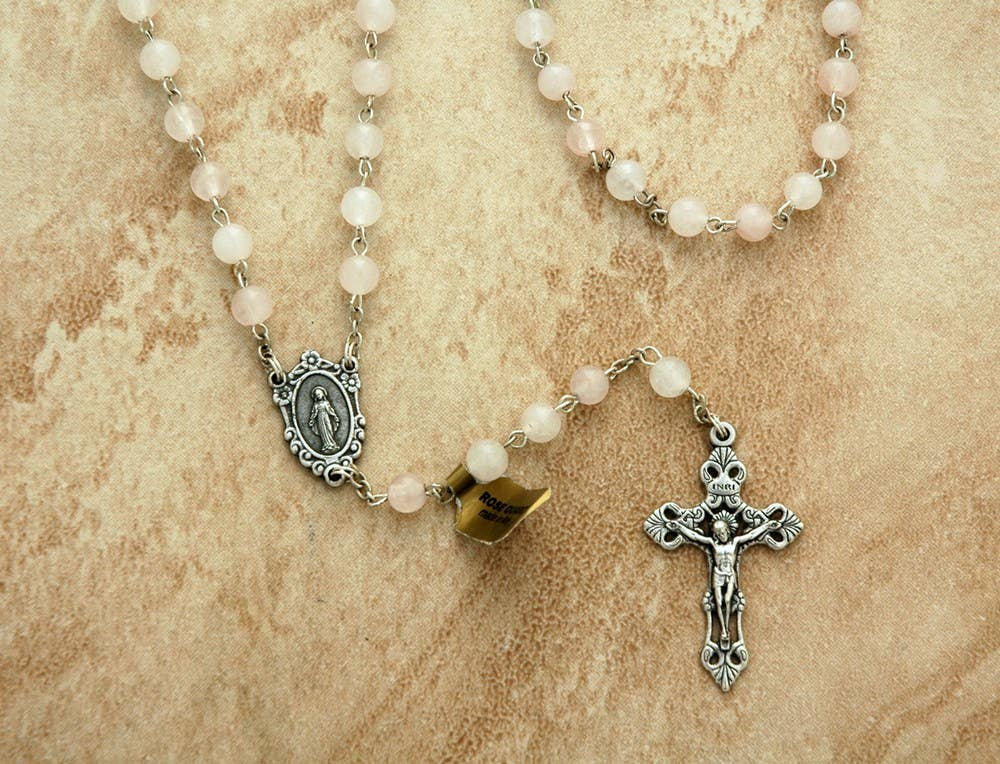 Italian Rosary Rose Quartz